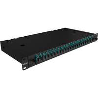 Excel Enbeam 24 Way Multimode Fibre Optic Panel 24 SC Duplex (48 Fibre) Aqua